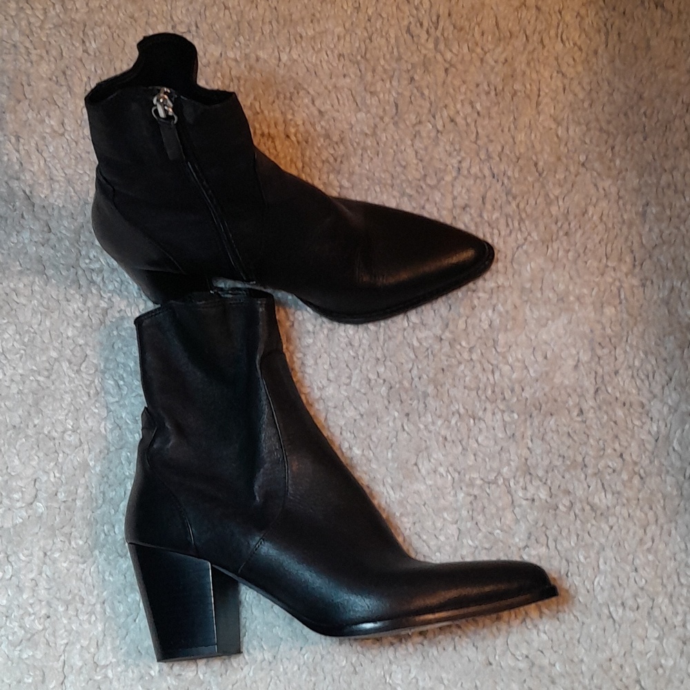 ZARA BLACK ANKLE BOOTS SIZE 8 - Picture 14 of 16